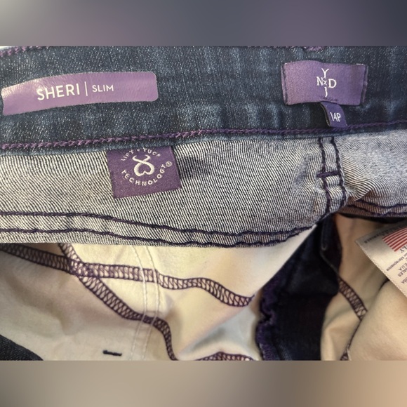 NYDJ Sheri Slim Rinse Skinny Jeans In Plus Size Petite - Picture 5 of 6